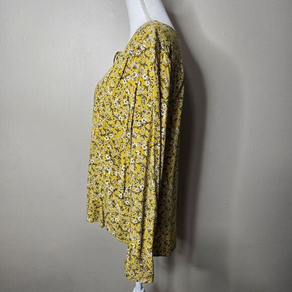 DR2 Yellow Floral Blouse Large - Picture 5 of 8
